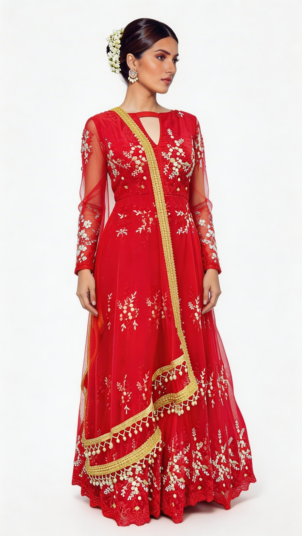 Boutique Designer Gown-Red 38